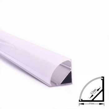 1-30 шт./лот 0,5 м/шт алюминиевый профиль под углом 45 градусов для 5050 3528 светодиодных угловых алюминиевых профильных светодиодных лент Light Bar Cabinet