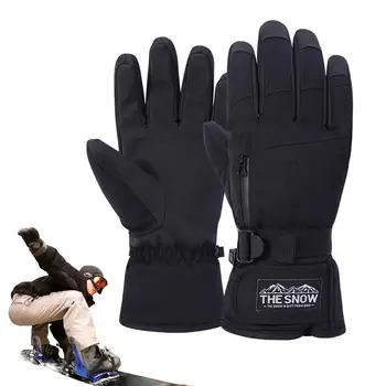 1 пара водонепроницаемых ветрозащитных перчаток для сноуборда, лыжные варежки с сенсорным экраном, теплые толстые лыжные перчатки для мужчин и женщин