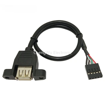 1 шт 30 см Разъемы для подключения панели USB 2.0 A к головному 5-контактному кабелю Dupont