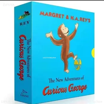16 книг / комплект, Сборник детских рассказов Curious Monkey George, Curious George, Знаменитая детская история, Книги для раннего обучения Libros