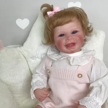 20-дюймовая Реалистичная Кукла Reborn Baby Girl Из Мягкой Ткани, Силиконовая Bebe Reborn Harper, Реалистичный Подарок На День Рождения Для Маленьких Детей