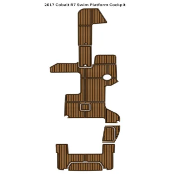 2017 Cobalt R7, платформа для плавания, коврик для кокпита, коврик для пола на палубе из пены EVA и искусственного тика