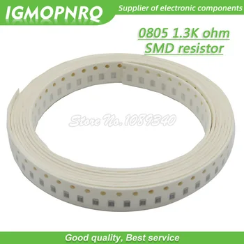 300шт 0805 SMD Резистор 1.3K Ом Чип-резистор 1/8 Вт 1.3K 1K3 Ом 0805-1.3K