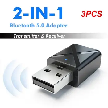 3ШТ Аудиоприемник-передатчик Bluetooth 5.0 Мини-разъем AUX 3,5 мм Стерео Bluetooth-передатчик для телевизора ПК автомобиля USB Беспроводной