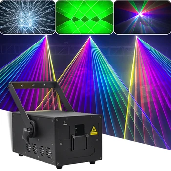 ILDA 40Kpps RGB Высококачественный Лазерный Проектор Мощностью 10 Вт 3D Анимационный Лазерный Сканер DJ Disco Party Рождественский Фестиваль Сценический Эффект