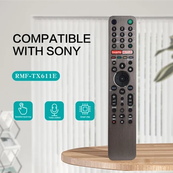 RMF-TX611E Voice TV Remote Замена Подсветки Пульта Дистанционного управления Voice TV для Sony 4K HDTV KD-55XH9505 KD-75XH9505 RMF-TX621E Алюминий