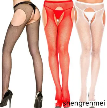 Shengrenmei 2019 Сексуальные колготки с открытой промежностью, обтягивающие Чулки с четырьмя сторонами, Женские Черные чулки, Эротическое белье, прямая поставка