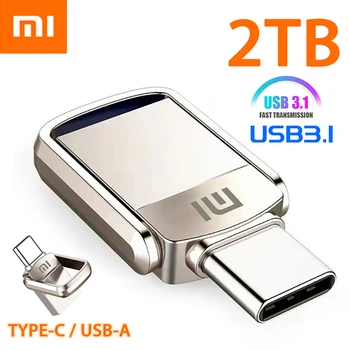 Xiaomi U Disk 2TB USB 3.1 Высокоскоростная Флешка 1TB Type-C Интерфейс Мобильного Телефона Компьютера Взаимная Передача Портативной USB-Памяти