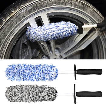 Автомойка Super Brush Перчатки для чистки колес из микрофибры, Нескользящая ручка для чистки обода колеса, спицы, Инструменты для чистки автомобиля, Аксессуары