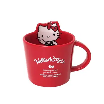 Аниме-сериал MINISO Sanrio Melody Hello Kitty Керамическая Чашка, Кружка, Пара Чашек для воды и кофе, Милый Мультяшный Студенческий подарок