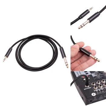 Аудиокабель усилителя, вспомогательный кабель для микшерного усилителя, позолоченный аудиокабель с разъемом от 3,5 до 6,5 разъемов, 3 метра