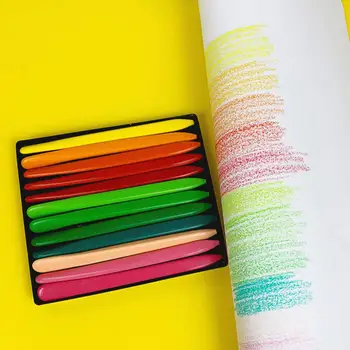 Безопасные цветные Карандаши с двойным концом, Насыщенные цвета, Водонепроницаемые Принадлежности для дошкольного образования для детей, Ультралегкие Мини-палочки, Идеально подходящие для школы