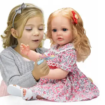 Возрожденные Младенцы 22 Дюйма Возрожденные Куклы Для Малышей Водонепроницаемые Возрожденные Младенцы С Полным Силиконовым Телом Настоящие Куклы Для Малышей С Одеждой Для