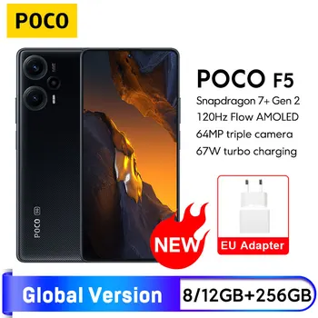 Глобальная версия POCO F5 5G 8GB 256GB / 12GB 256GB Восьмиядерный процессор Snapdragon 7 + Gen 2 120Hz Flow AMOLED DotDisplay 64MP Камера 67W NFC