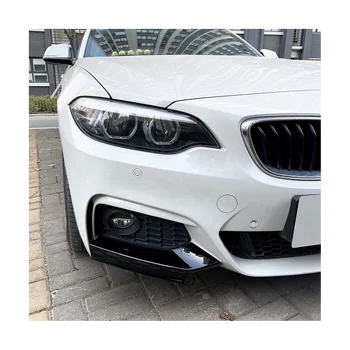 Для BMW 2 серии F22 F23 M Sport 2015-2019 MP Передний бампер Угол наклона губ Диффузор Сплиттер Спойлер протектор Глянцевый Черный