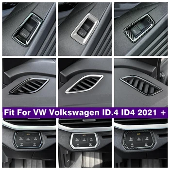 Для VW ID.4 ID4 2021-2023 Вентиляционные Отверстия на выходе Кондиционера на приборной панели/Задняя Дверь Багажника/Передние Фонари Кнопка Включения Света Отделка Крышки панели