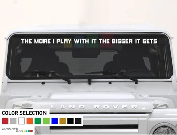Для наклейки баннера Land Rover DEFENDER ЧЕМ больше я играю, тем больше СТАНОВИТСЯ стайлинга автомобилей