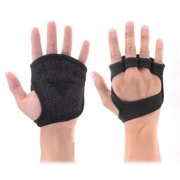 Дышащие перчатки для фитнеса, силиконовые перчатки для гимнастики с полой ладонью сзади, Противоскользящие Перчатки для тяжелой атлетики, Тренировка ладони с гантелями, Бодибилдинг