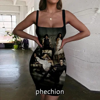 Женское платье с 3D-принтом phechion 