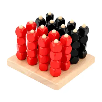 Игра Монтессори Шахматный ряд Игрушка Деревянная Стратегическая игра Шахматы на память для детей Девочек
