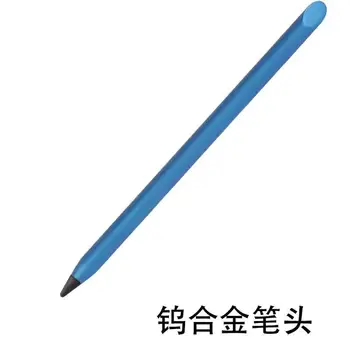Канцелярские принадлежности для офиса, эстетические школьные принадлежности, Металлический вечный карандаш, однотонный бесконечный карандаш для рисования