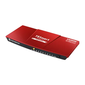 Коммутатор TESmart HDMI KVM 4 порта с общим доступом USB 3.0 для 4 ПК 1 Монитор с несколькими способами управления 8K 60Hz KVM-переключателями