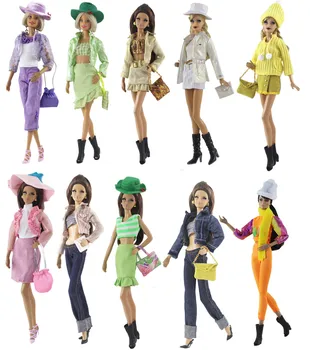 Комплект одежды /2019 Новое верхнее пальто + юбка, брюки, шляпа, сумка для куклы Барби 1/6 BJD Xinyi FR ST /одежда для маленьких кукол