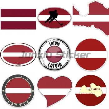Латвийская наклейка Виниловые наклейки для мотоциклов Наклейки для грузовиков Автомобильные наклейки Стеклянные Окна Флаг Латвии LV Автомобильные Оценки