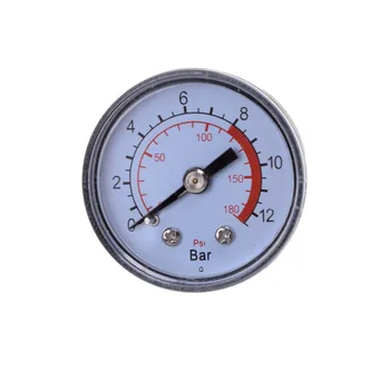 Манометр давления Пневматической Гидравлической жидкости Воздушного компрессора 1ШТ 0-12Bar/0-180PSI