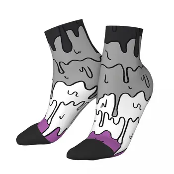 Милые плавящиеся мужские носки до щиколотки пастельных тонов LGBTQ Pride Унисекс в стиле хип-хоп с бесшовным принтом Crazy Low Sock в подарок