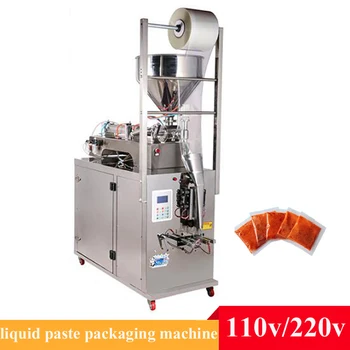 Многофункциональная машина для упаковки жидкой пасты для соуса чили, сливочно-медовой начинки, запайки, автоматическая упаковочная машина