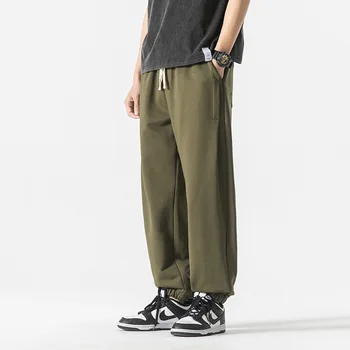 Мужские спортивные штаны для бега трусцой, модная уличная одежда с завязками, спортивные повседневные мешковатые брюки, мужские хлопковые свободные брюки-леггинсы, Плюс размер 8XL