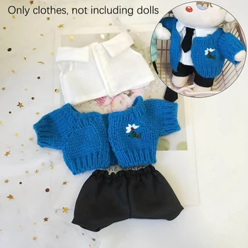 Мультяшная Милая Кукла-идол 20 см, одежда, рубашка, Кардиган, набор из трех предметов, игрушки 