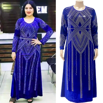 Мусульманское Евроамериканское Африканское Красивое Женское Платье Благородного Темперамента Модное Бриллиантовое Платье Abayas Для Женщин Dubai Eid