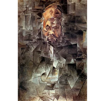 Необычная картина точная копия портрета Амбруаза Воллара работы Пабло Пикассо в стиле аналитического кубизма Современное настенное искусство холст