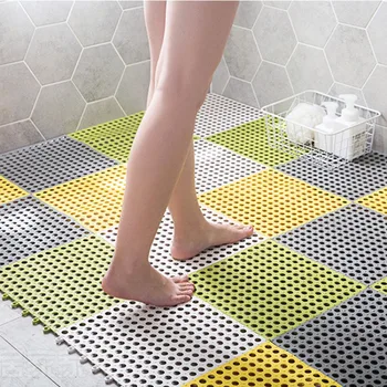 Нескользящий коврик для ванной ковер комната, ковер водонепроницаемый анти-скольжения всасывания ног массажные подушки коврик туалет сращивание пол душ коврик