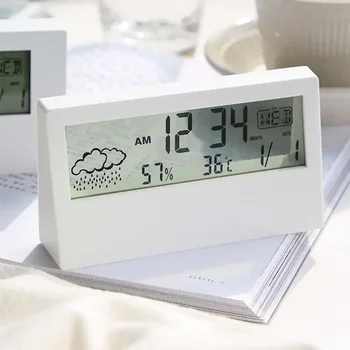 Номер температуры Часы С Подсветкой Электронные Большие Цифровые Креативные Будильники Календарь LED