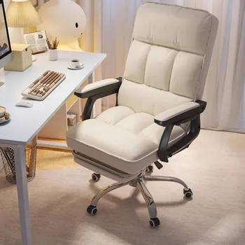 Офисное кресло Gamer Leather с компьютерным акцентом для руководителей, кресло с откидной спинкой, Офисное кресло на колесиках, Дизайн Silla Gamer Rome Furniture