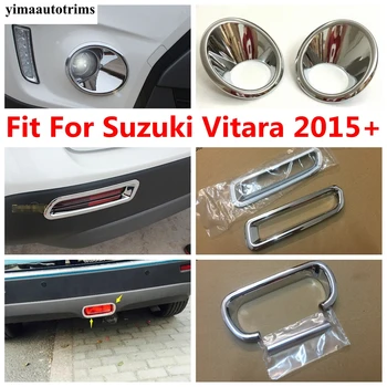 Передняя Задняя Противотуманная фара заднего стоп-сигнала, Кольцевая накладка для Suzuki Vitara Escudo 2015 - 2020, ABS Хромированные Внешние Аксессуары
