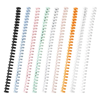 Пластиковый зажим для переплета с 30 кольцами диаметром 0,59 дюйма для большинства блокнотов с отрывными листами