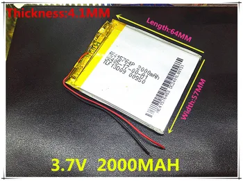 ! Полимерно-литиевая аккумуляторная батарея Li-Po 3,7 В 2000 мАч 415764 для GPS, DVD-планшета, электронной книги, планшетного ПК, блока питания