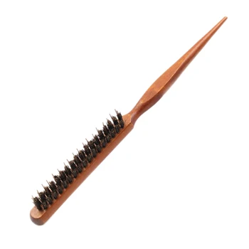 Профессиональные салонные щетки для волос на затылке Деревянная тонкая линейная расческа Для наращивания волос Парикмахерские инструменты для укладки DIY Kit