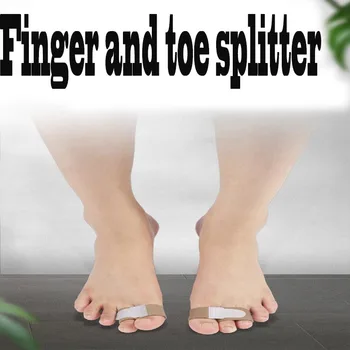 Разделители для бандажа на липучках для пальцев рук и ног, накладывающийся носок, носилки для коррекции вальгусной деформации большого пальца на среднем пальце ноги как для мужчин, так и для женщин