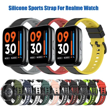 Резиновый Наружный Ремешок Для Realme Watch S Pro Ремешок Realme Watch 3 Pro 20мм 22мм Силиконовый Спортивный Наручный Ремень Замена Аксессуаров