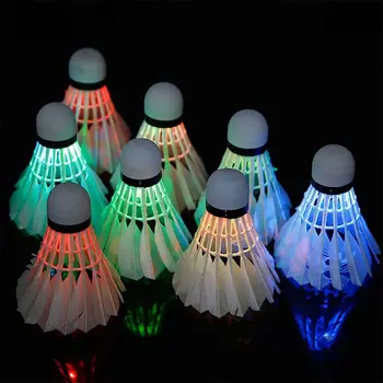 Светящиеся светодиодные шары для бадминтона с подсветкой, Пенопластовая головка, Светящийся Волан, Прочное Светящееся освещение для игры в бадминтон на открытом воздухе