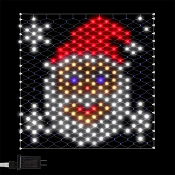 Снеговик Санта Клаус LED чистый свет открытый сетчатый свет 320LED Фея сетка подключите свет в чистой флаг свет на заднем дворе, Декор стен
