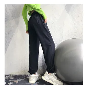 Солнцезащитные брюки, свободные быстросохнущие брюки на завязках с высокой талией, свободные повседневные леггинсы для бега и спортивные штаны для женщин