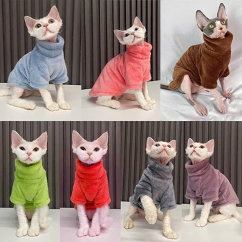 Толстовка с капюшоном Sphynx Cat, Толстовка с капюшоном для безволосой кошки, пальто для безволосой кошки, Одежда для безволосой кошки, Зимнее пальто, Свитер для котенка, Свитер для безволосой кошки