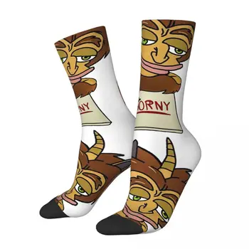 Хип-хоп винтажные компрессионные носки Horny Crazy для мужчин Унисекс с рисунком B-Big Mouth Harajuku, забавная новинка, Носок Happy Crew