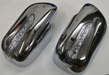 Хромированная Накладка Бокового Зеркала Заднего Вида со Светодиодной Боковой Мигалкой Для Toyota Yaris 2-го Поколения 2005-2011
